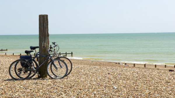 Bicycles on Sussex Beach